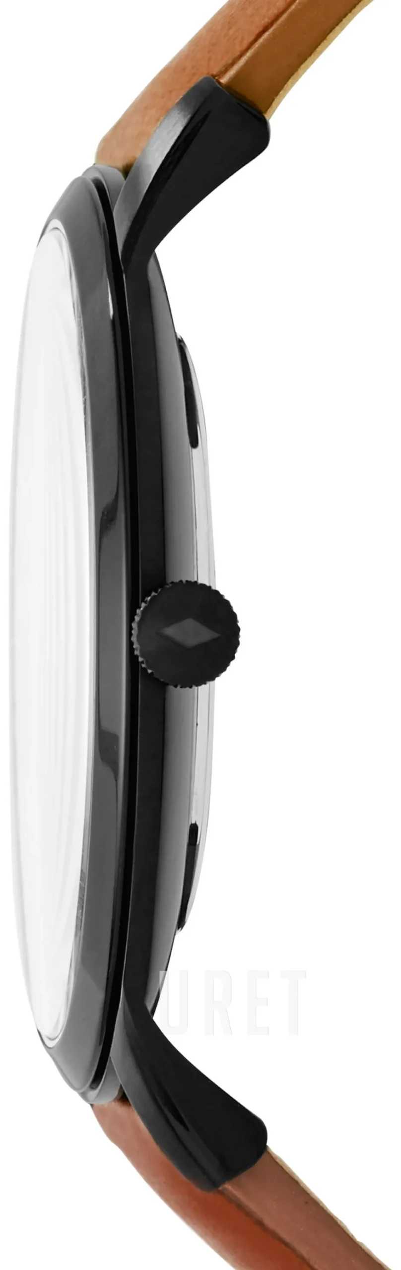 The Minimalist Svart/Läder Ø44 mm