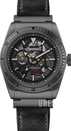 The Scovill Svart/Läder Ø43 mm