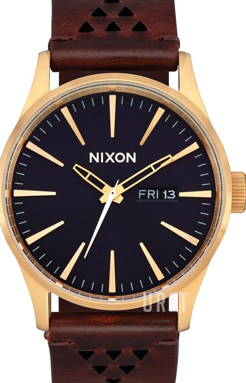 The Sentry Svart/Läder Ø42 mm