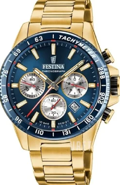 Timeless Blå/Gulguldtonat stål Ø43.5 mm