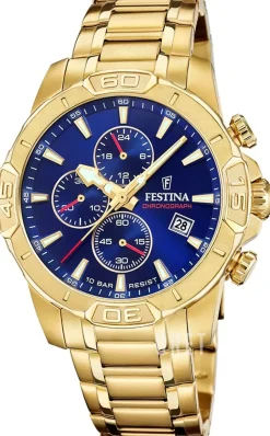 Timeless Blå/Gulguldtonat stål Ø45 mm