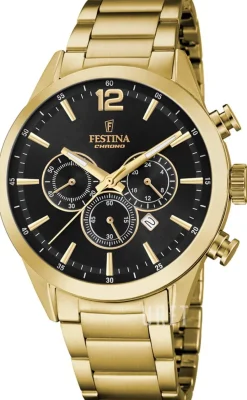 Timeless Svart/Gulguldtonat stål Ø43.5 mm