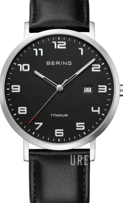 Titanium Svart/Läder Ø40 mm