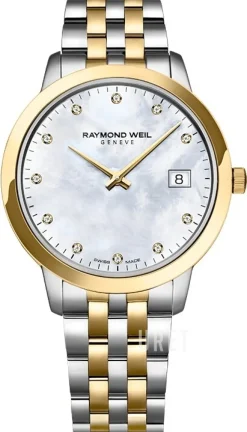 Toccata Vit/Gulguldtonat stål Ø34 mm