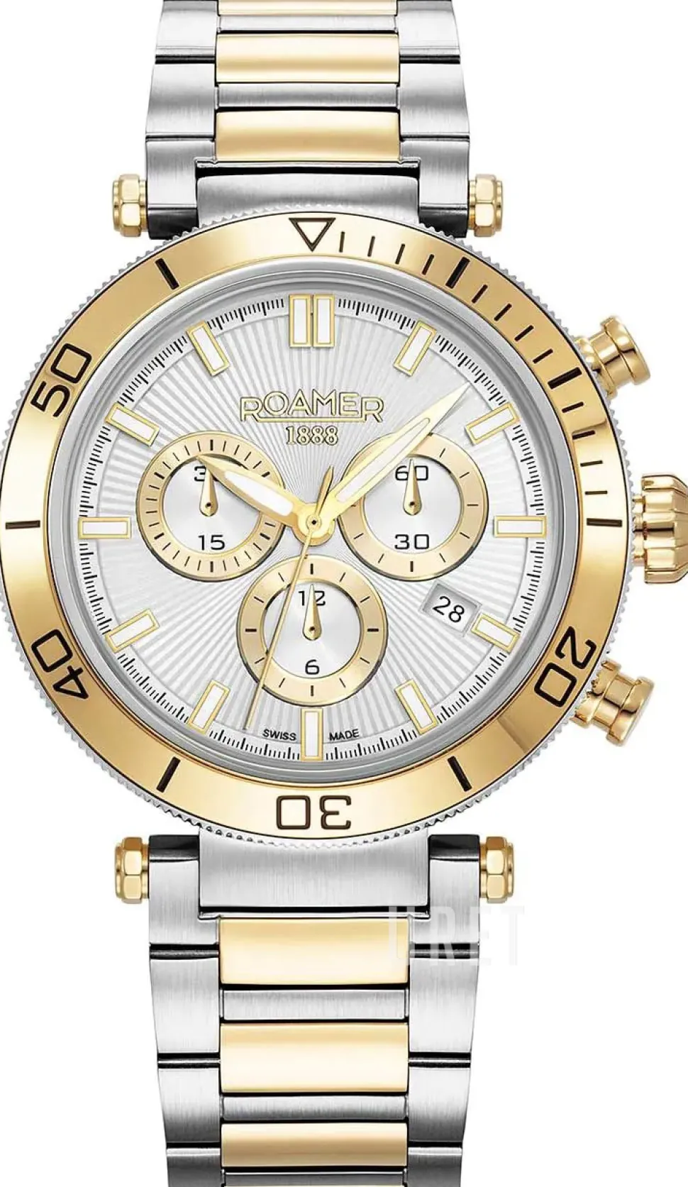 Toscana Silverfärgad/Gulguldtonat stål Ø43 mm