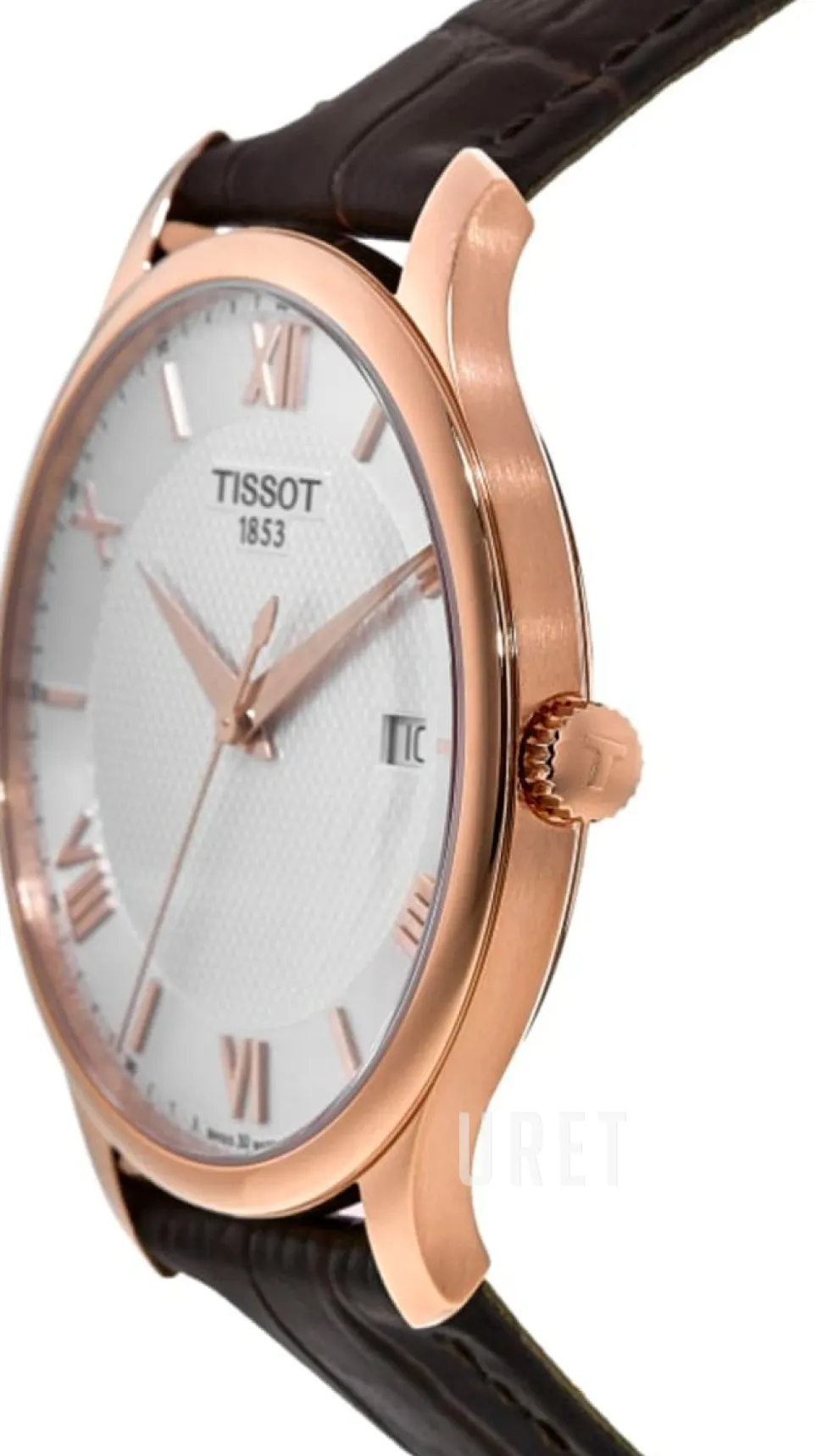 Tradition Silverfärgad/Läder Ø42 mm