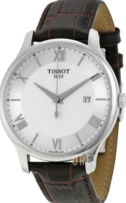 Tradition Silverfärgad/Läder Ø42 mm