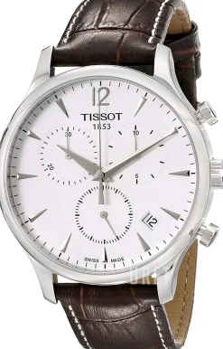 Tradition Silverfärgad/Läder Ø42 mm