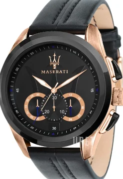 Traguardo Svart/Läder Ø45 mm