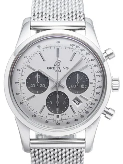 Transocean Chronograph Silverfärgad/Stål Ø43 mm