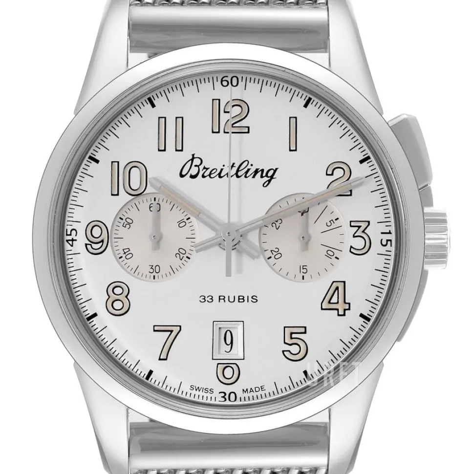 Transocean Chronograph Silverfärgad/Stål Ø43 mm