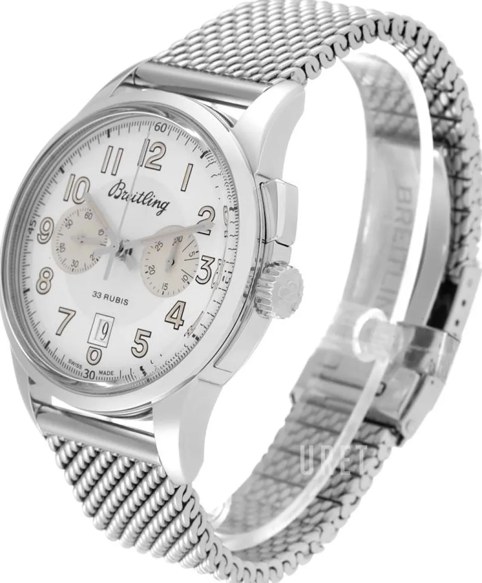 Transocean Chronograph Silverfärgad/Stål Ø43 mm