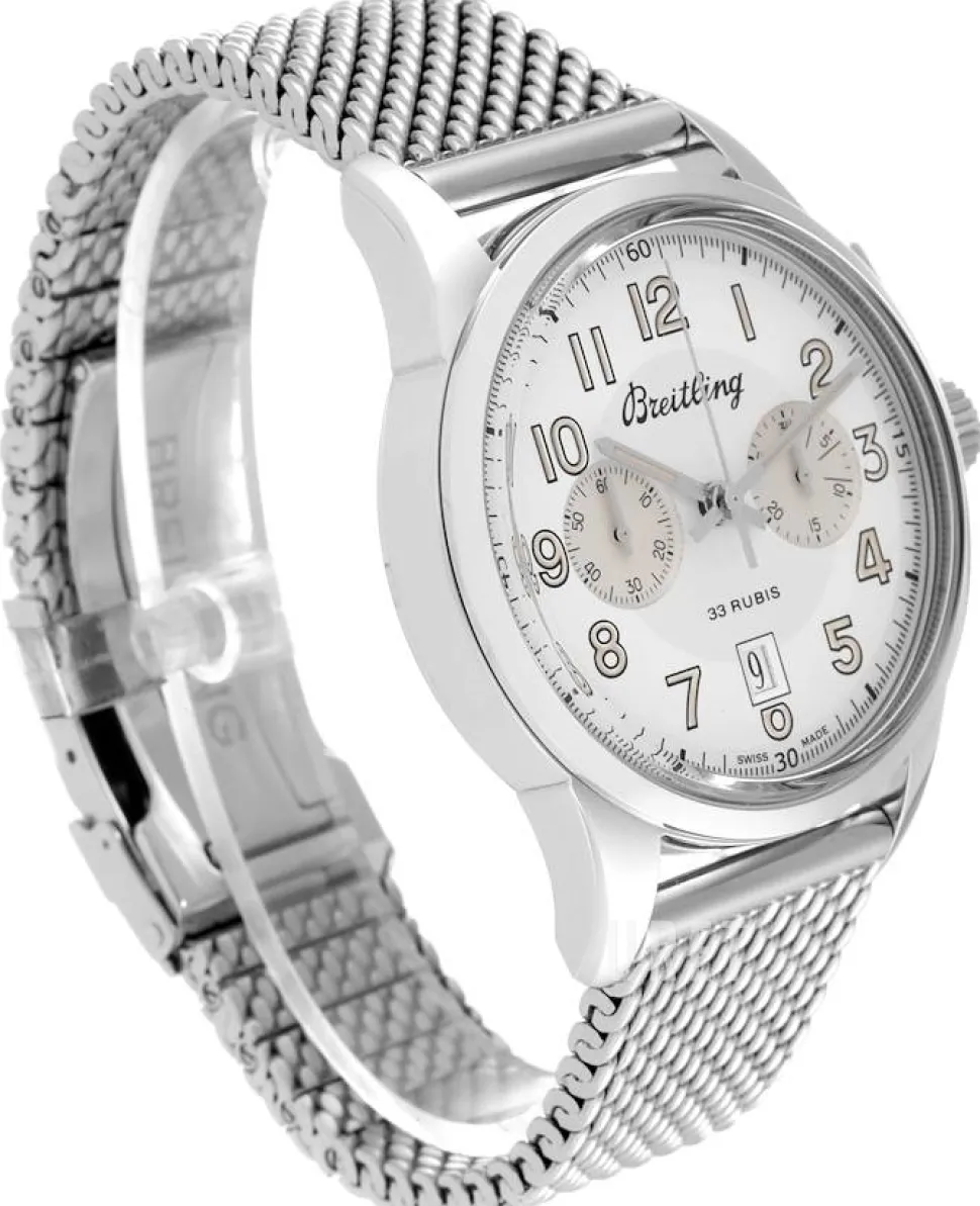 Transocean Chronograph Silverfärgad/Stål Ø43 mm