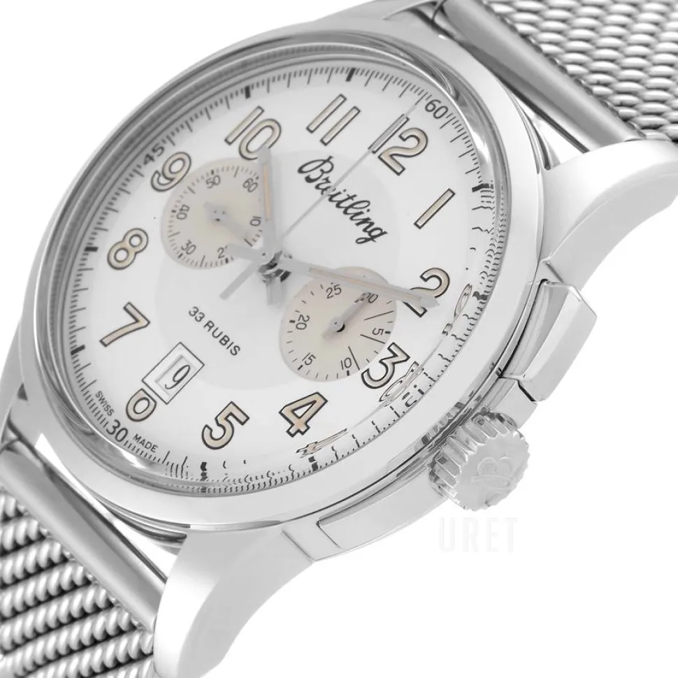 Transocean Chronograph Silverfärgad/Stål Ø43 mm