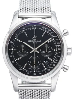 Transocean Chronograph Svart/Stål Ø43 mm