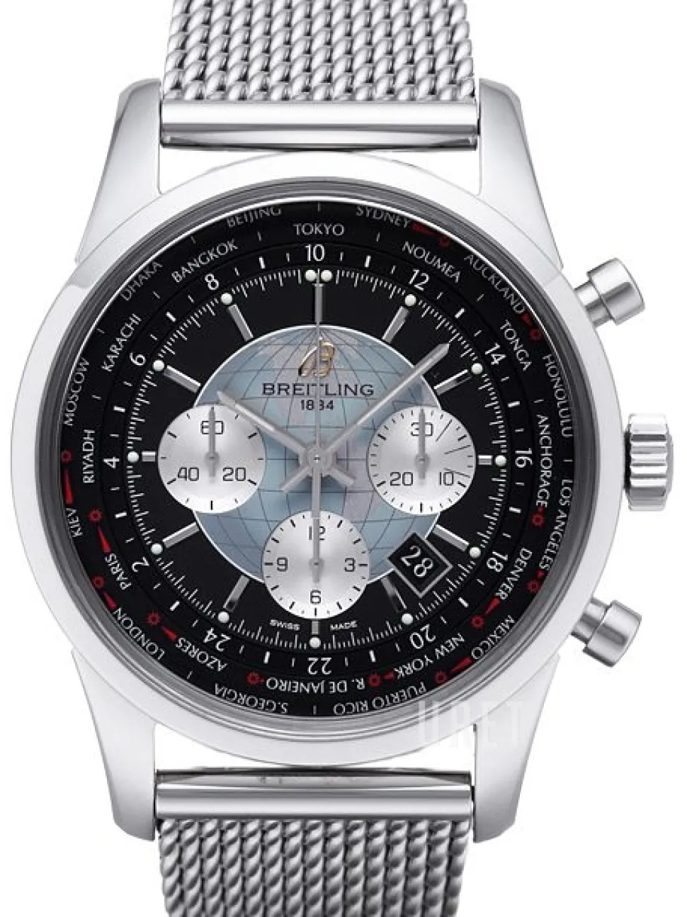 Transocean Chronograph Svart/Stål Ø46 mm