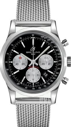 Transocean Chronograph Svart/Stål Ø43 mm