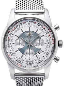 Transocean Chronograph Unitime Silverfärgad/Stål Ø46 mm