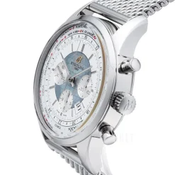 Transocean Chronograph Unitime Silverfärgad/Stål Ø46 mm