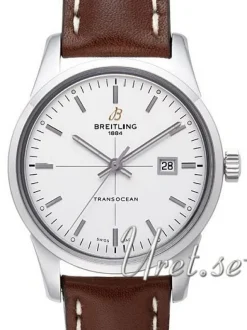 Transocean Vit/Läder Ø43 mm