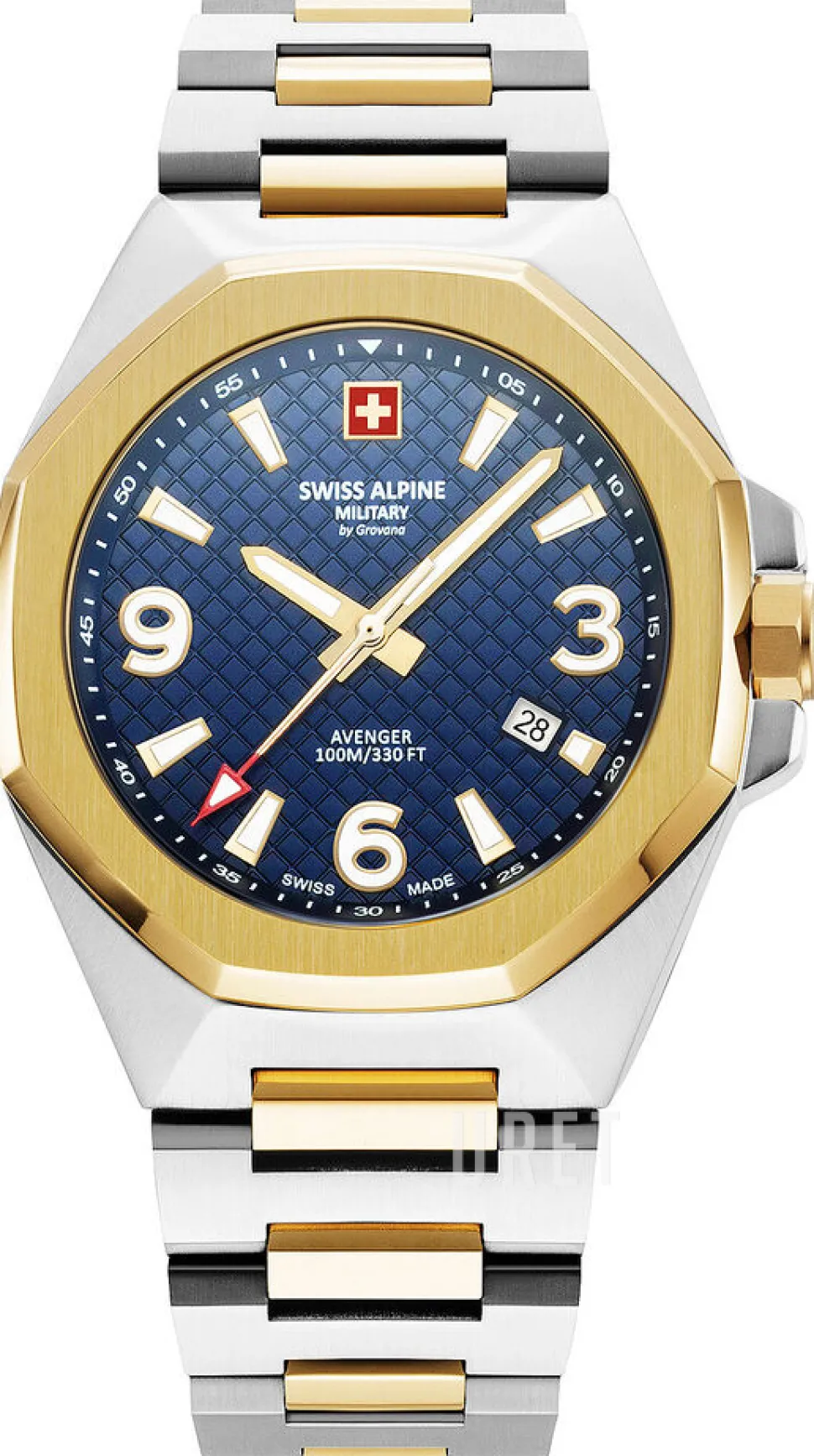 Typhoon Blå/Gulguldtonat stål Ø42 mm