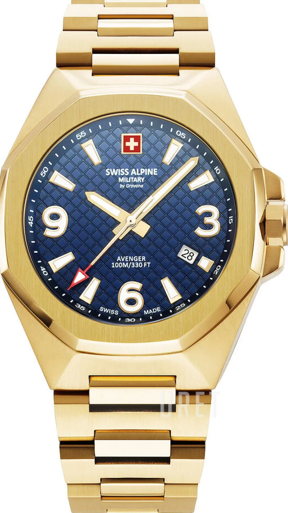 Typhoon Blå/Gulguldtonat stål Ø42 mm