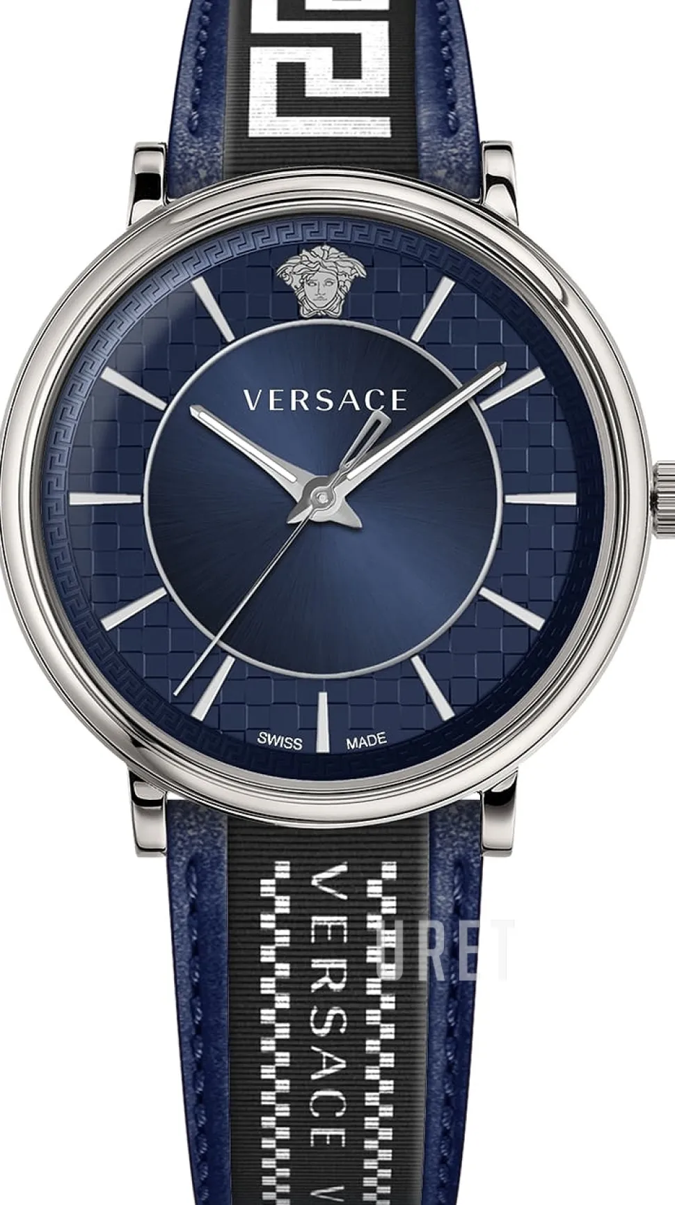 V Circle Blå/Läder Ø42 mm