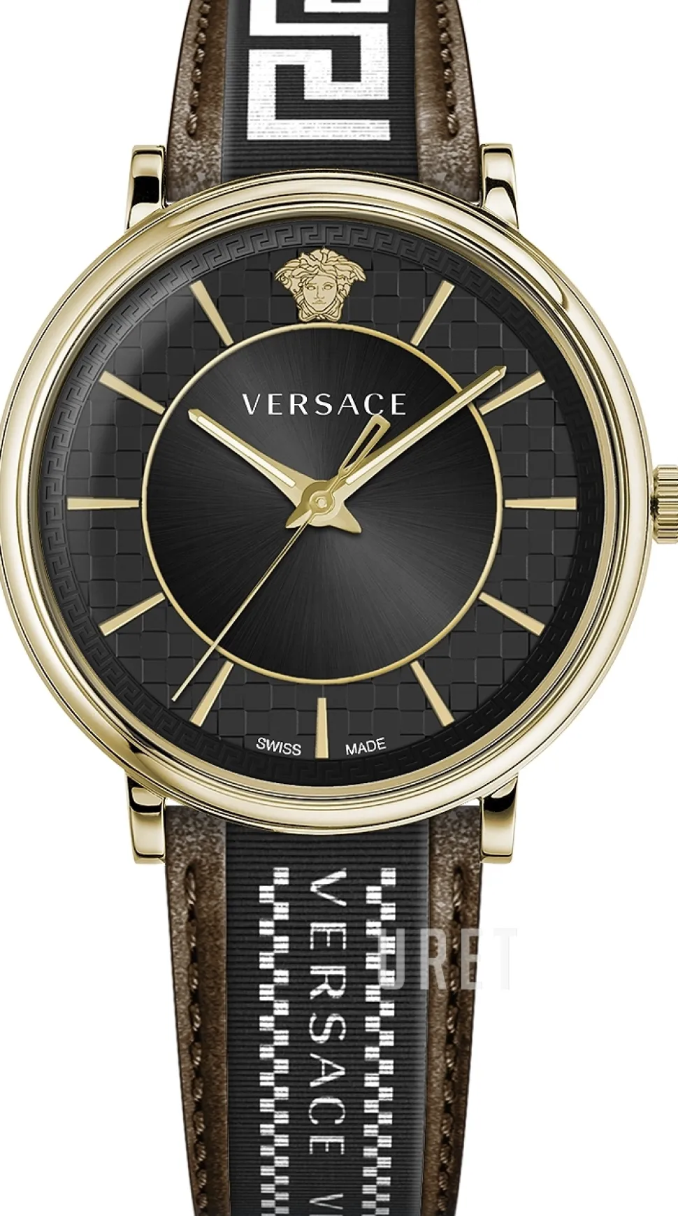 V Circle Svart/Läder Ø42 mm