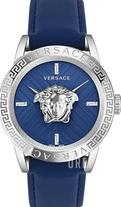 V Code Blå/Läder Ø43 mm