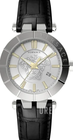 V Race Silverfärgad/Läder Ø43 mm