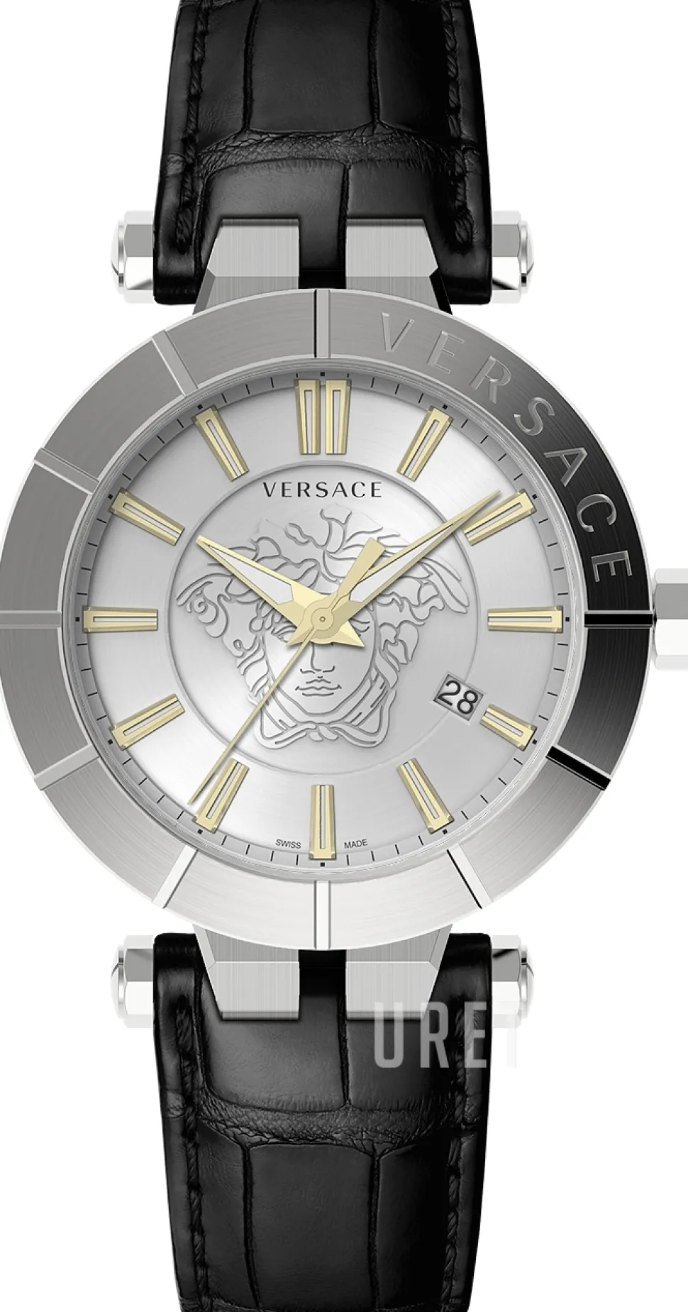 V Race Silverfärgad/Läder Ø43 mm