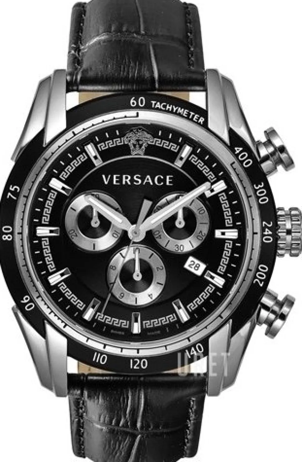 V Ray Chrono Svart/Läder Ø44 mm