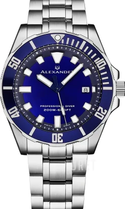 Vathos Blå/Stål Ø42 mm