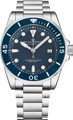 Vathos Blå/Stål Ø42 mm