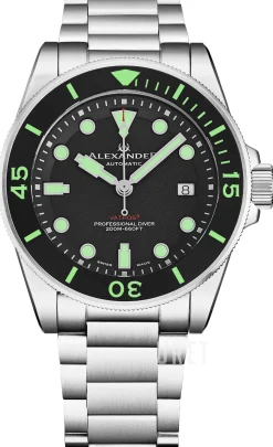 Vathos Svart/Stål Ø42 mm