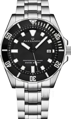 Vathos Svart/Stål Ø42 mm