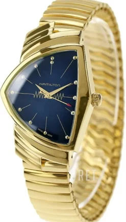 Ventura Blå/Guldtonat stål Ø32.3 mm