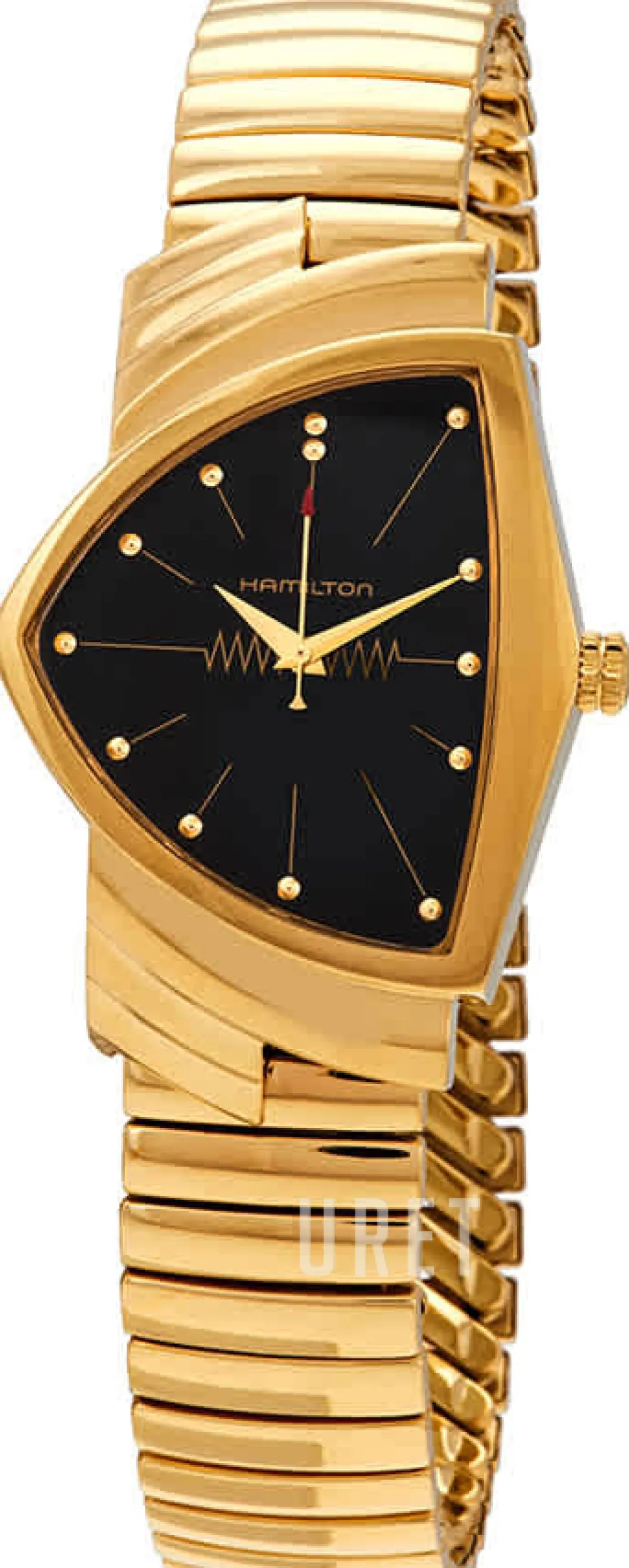 Ventura Svart/Gulguldtonat stål