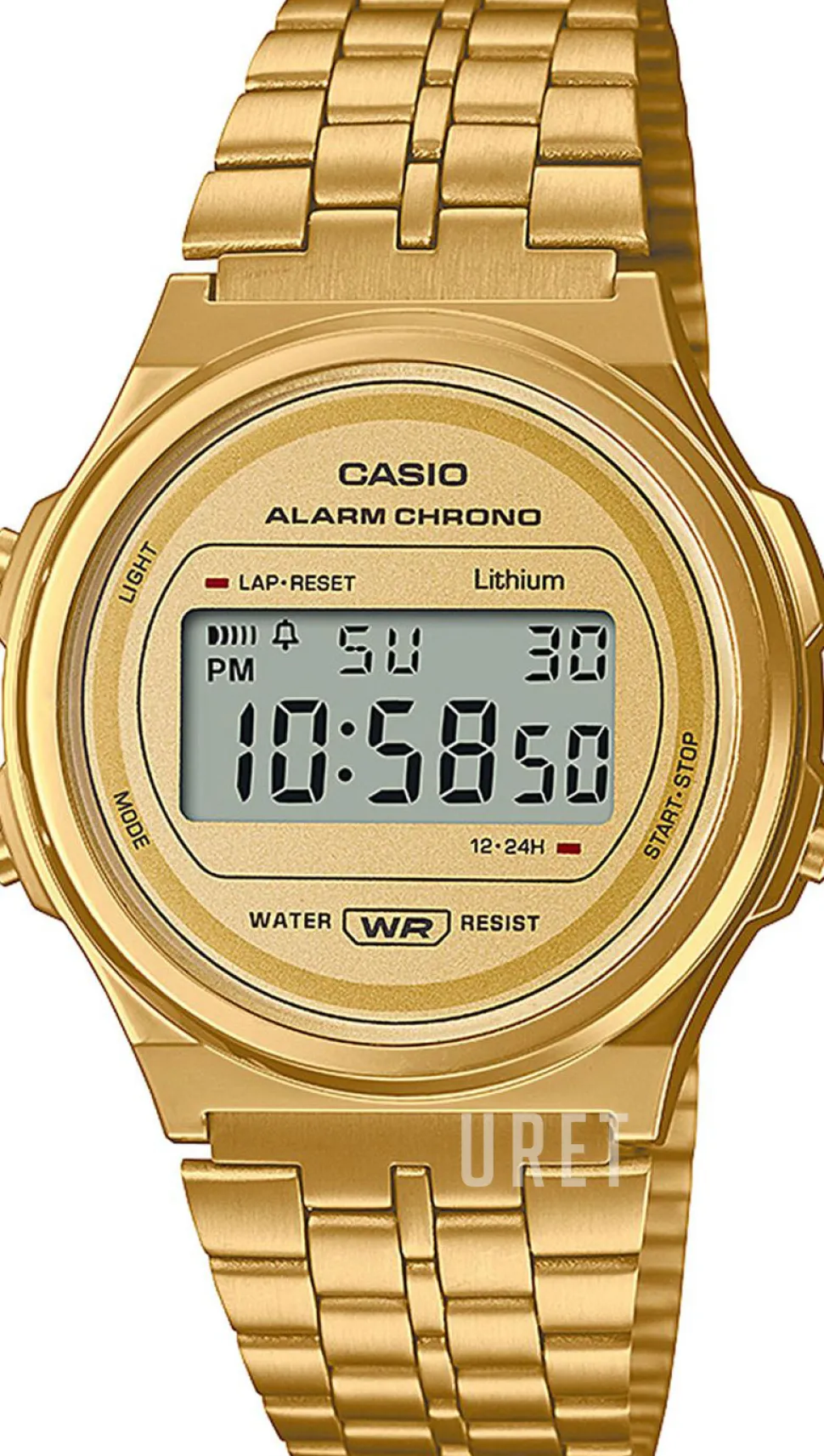 Vintage LCD/Gulguldtonat stål Ø36.6 mm