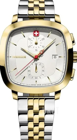 Vintage Vit/Gulguldtonat stål