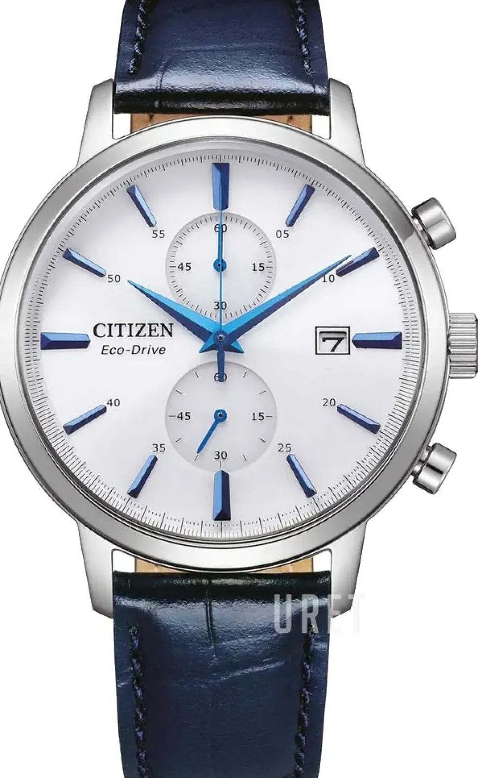 Vintage Vit/Läder Ø42 mm