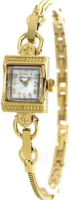 Vit/Guldtonat stål 15x19 mm