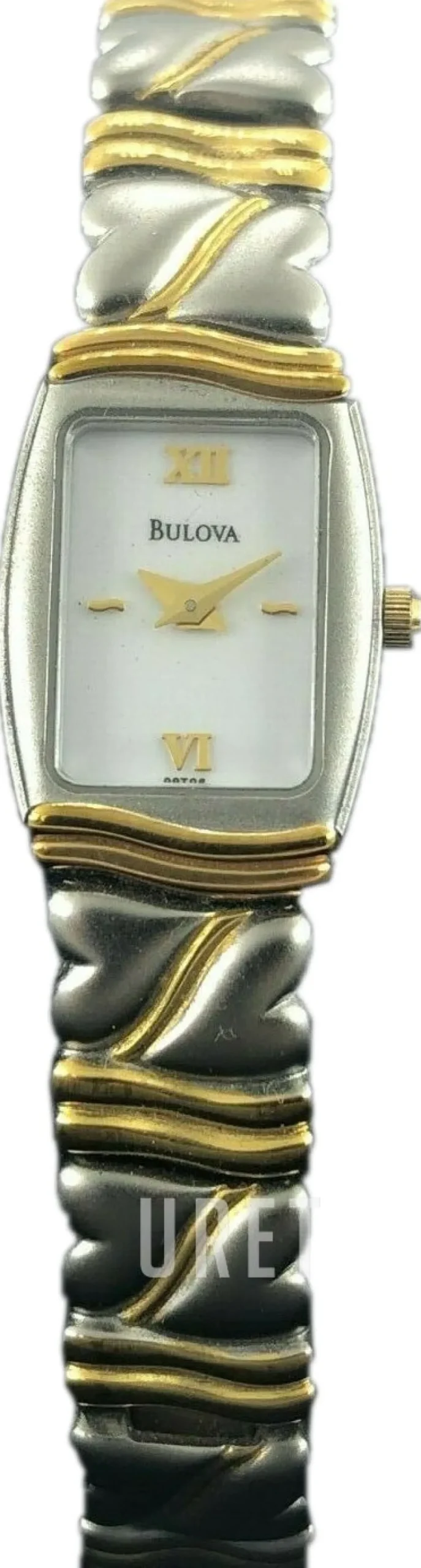 Vit/Gulguldtonat stål