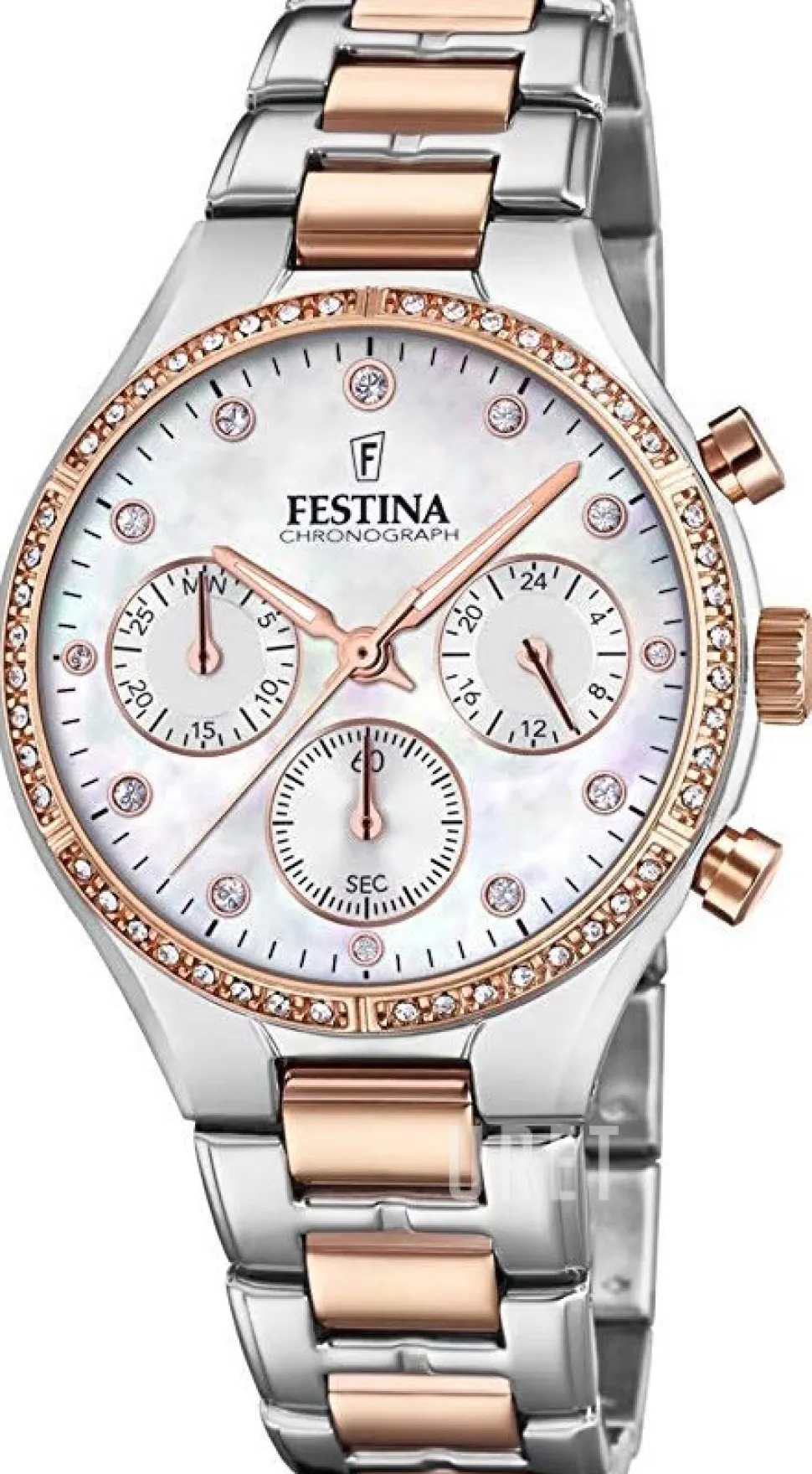 Vit/Roséguldstonat stål Ø36 mm